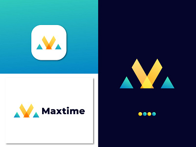 Maxtime | M modern letter logo design app app logo design brand identity branding corporate creative design icons logo logo branding logo design logo designer logo trends 2020 m letter m logo m modern logo modern logo typography vector