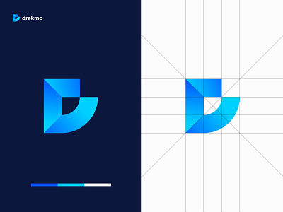 D modern letter logo design concept | D logo mark