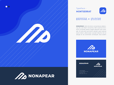 NP Modern letter logo design concept