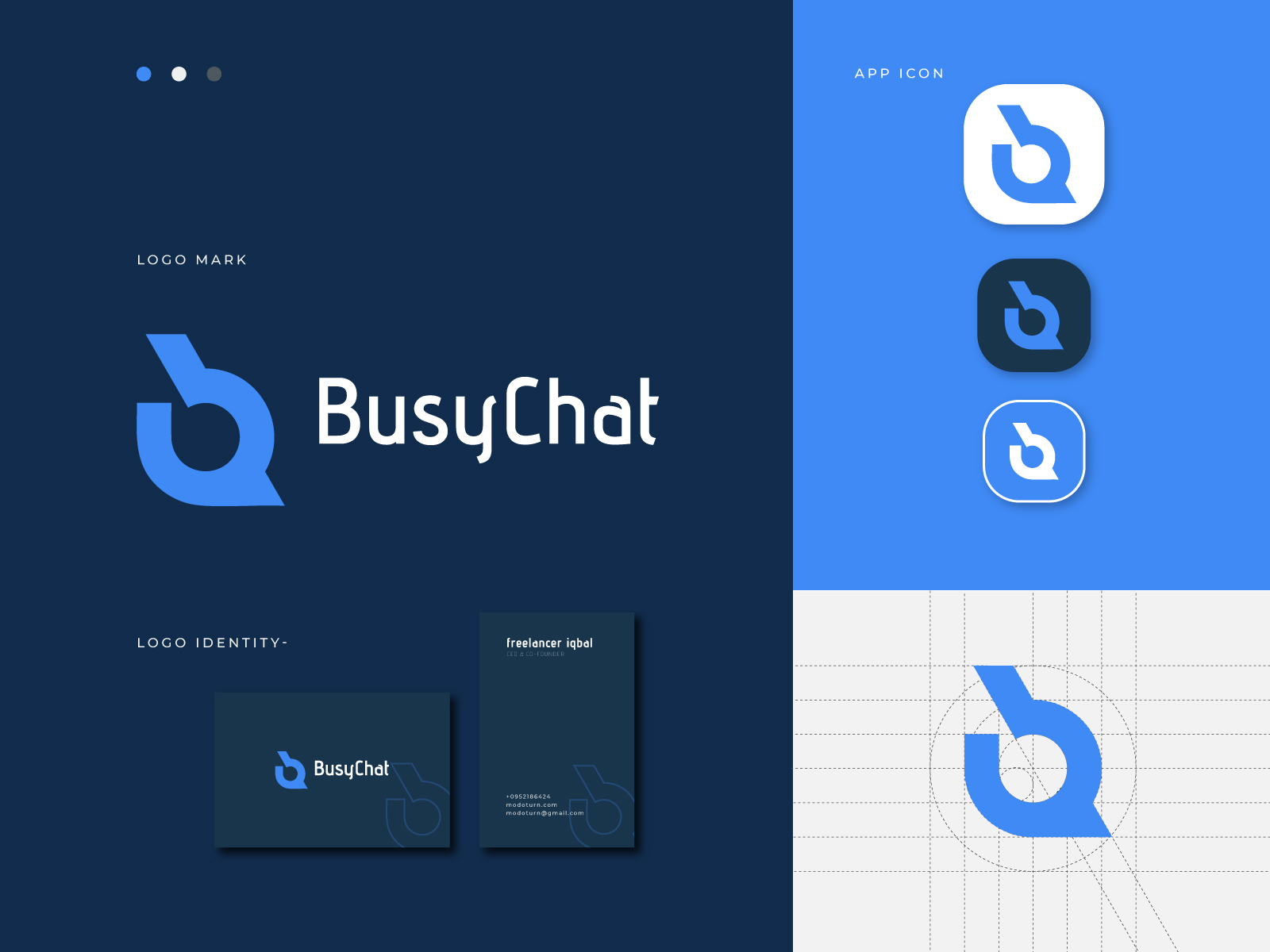 B Chat Logo Mark - Busychat Logo Design Branding By Md Iqbal Hossain On ...