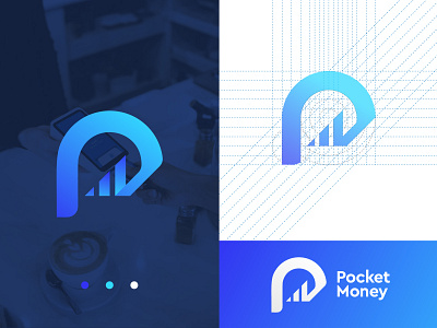 PocketMoney Logo Branding - PM Logo Mark - Payment Logo