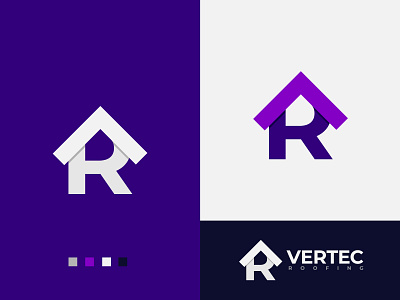 Vertec Roofing Logo Design - Construction Logo - Consulting Logo