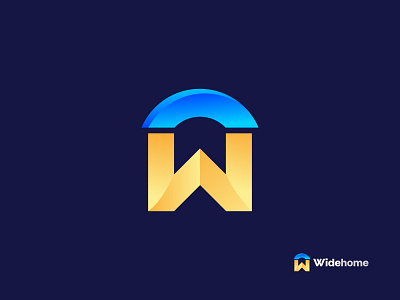 WideHome Modern Real Estate Logo Design Concept