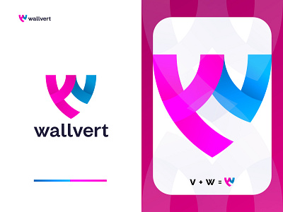 W+V Logo Design for WallVert - WV Logo Exploration