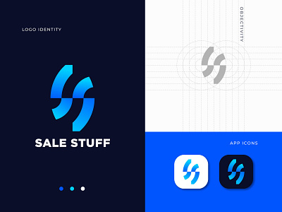 S Modern Sale Marketing Logo Design Concept - S Logo Mark app logo brand identity business logo creative creative design design icon logo logo design logo designer logo trends 2020 logotype marketing logo minimal modern logo s s logo s logo mark typography vector