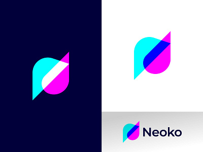 N Abstract Flat Logo Design - N Logo Mark abstract app branding colorful corporate creative design flat icon identity illustraion logo logo design logo trends 2021 minimal modern ui ux vector