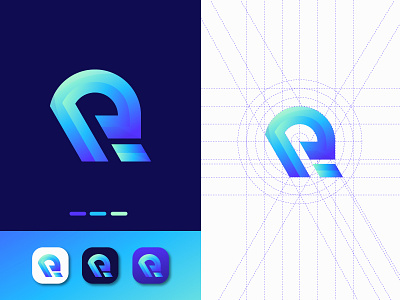 R Modern Letter Logo Design Concept  - R Logo Design