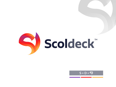 S   D Modern Initial Letter Logo - SD Logo Mark