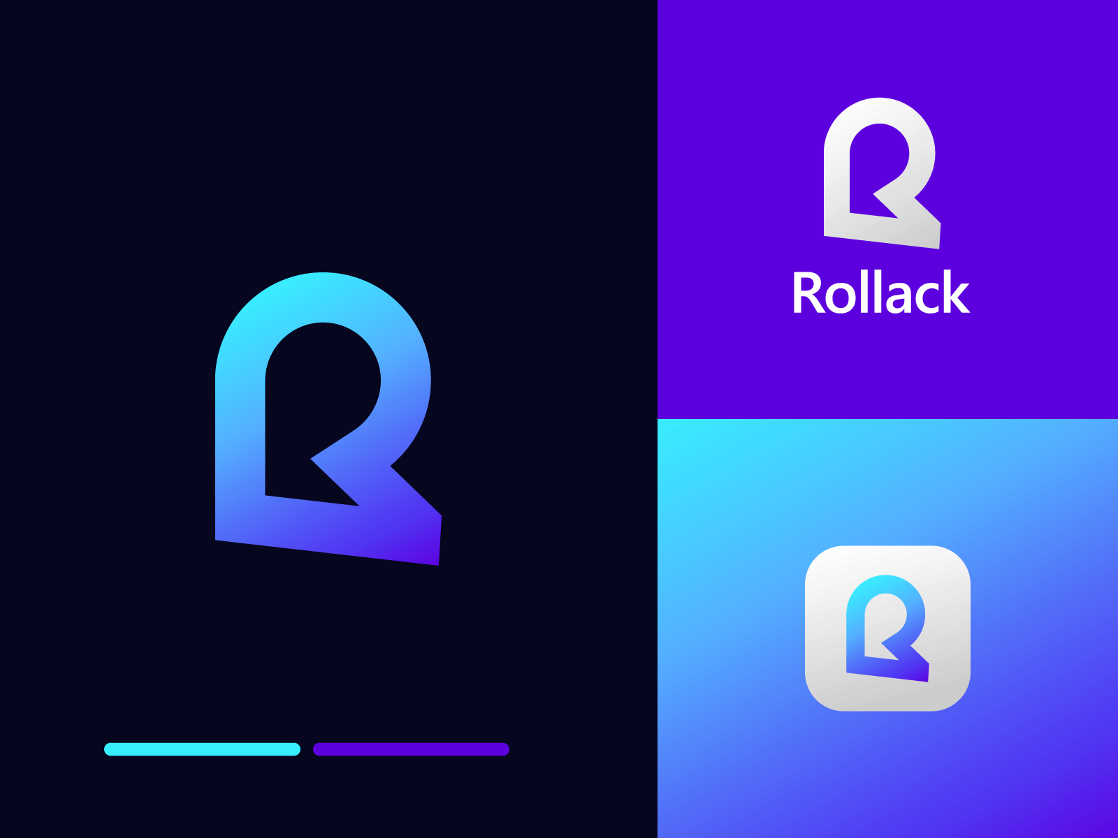 R modern minimal letter logo mark - R letter logo