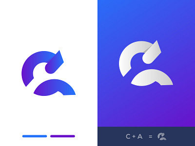 C + A modern letter logo design  - CA Logo Mark