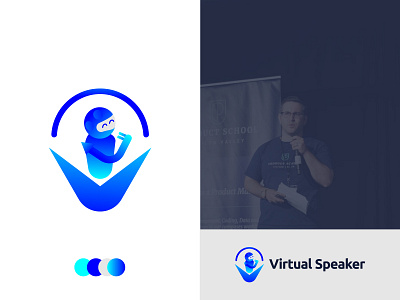 Virtual Speak Conceptual Logo Design Concept