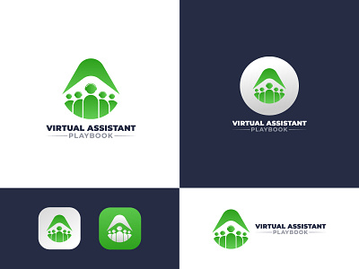 Virtual Assistant Playbook Logo Design - Outsourcing Logo Mark app app logo design brand identity branding corporate creative digital flat icon logo logo design logo designer logotype minimal modern logo technology logo typography vector virtual virtual assistant