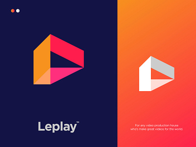Play Logo Mark - Video Production House Logo - Play Logo abstract app logo banding business corporate creative design gradient identity letter logo logo logo branding logo designer modern logo play icon play logo play logo design vector video production logo
