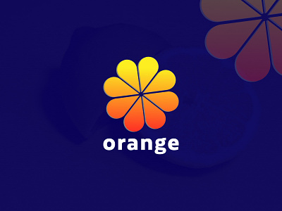 Orange - Floral Logo Design   Floral Logo Mark