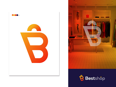 B Shop Logo Design - B Modern Shop Logo Mark b letter b logo b shop logo brand identity branding corporate creative design ecommerce gradient logo logo designer logo trends 2021 modern logo shop shop logo shop logo design shop logo vector typography vector website logo