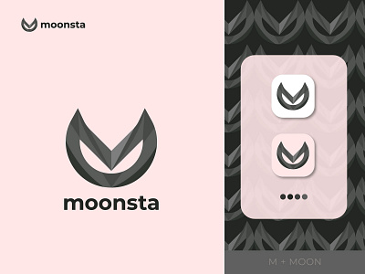 M Moon Modern Logo - M Black Logo Mark