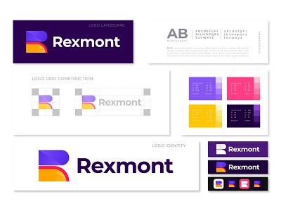 R modern logo design with Brand Style Guidelines