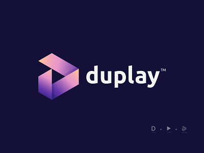 D Play App Icon Design - D Letter Play Icon Design