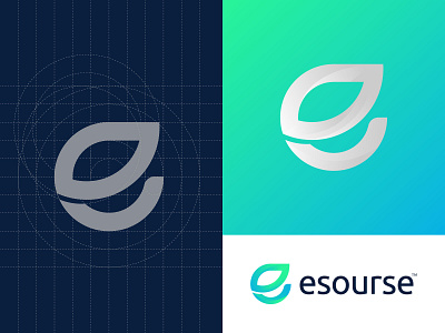 esourse Logo Design - E Letter Logo Mark