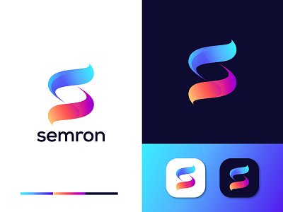 S Letter Logo - S Modern Logo Mark abstract app logo design best logo designer branding creative design flat gradient logo icon design illustration logo logo design logo designer minimal modern modern logo s s letter s ymbol vector