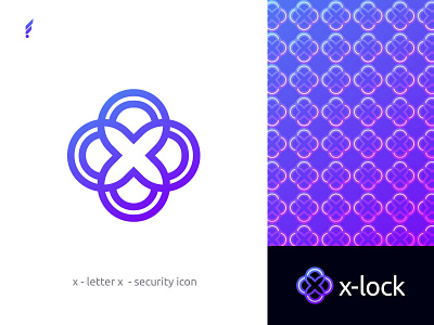 Hidden X + Security Lock abstract agency logo app app logo brand identity branding company logo conceptual design icon logo logo designer logos minimal modern modern logo security technology trendy logo x