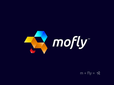 M + Fly Logo Mark   Travel Logo Mark