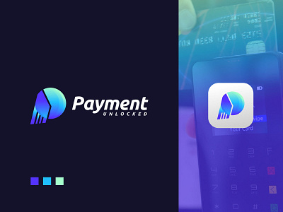 Payment Unlocked Logo Design - Letter P Logo Mark agency logo branding business clean design gradient logo logo design logo designer minimal modern logo p p letter logo p logo pay payment payment app payment logo typography vector