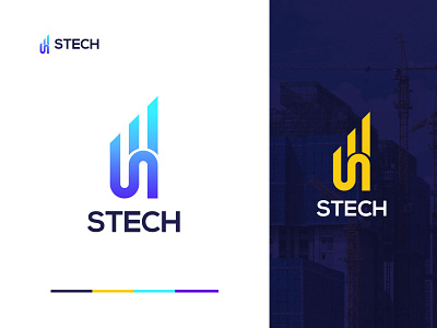 STECH Logo Design - S + Consulting Logo Mark ( Client Project ) abstract app brand identity branding constrution logo consulting logo creative logo designer design flat logo logo design logo designer logotype modern logo real estate logo s s logo stech tech logo vector