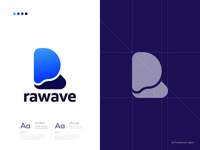 R Modern Flat Logo Design Concept for Sale