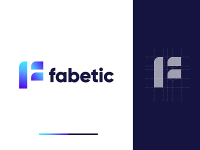 F Geometric Logo Design Concept - F Letter Logo