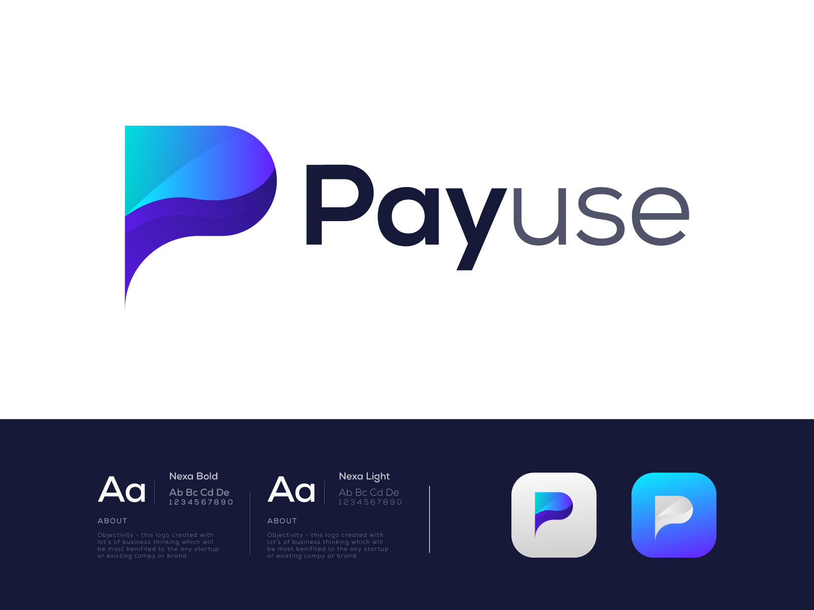 P Payment Logo For Payuse - P Modern Pay Logo Mark by Freelancer Iqbal for Reveal  on Dribbble