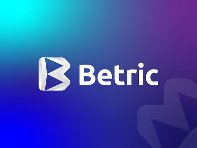 B Modern Geometric Letter Logo Design