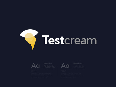 T + Icecream Logo Mark - Testcream Logo Design