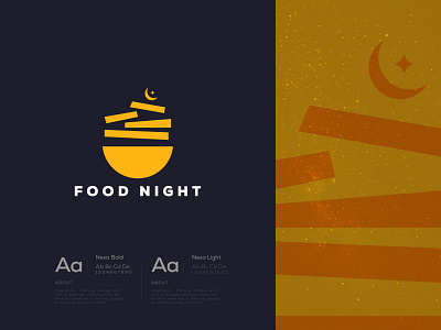 Restaurant Food Logo Design - Food Night Logo Design