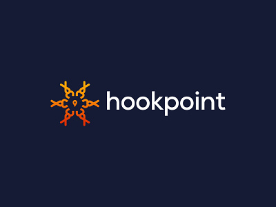 Hookpoint Logo Design abstract app brand identity branding clean colorful design geometric gradient icon illustration logo logo design logo designer logotype minimal modern modern logo ui vector