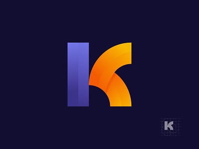 K Letter Initial Logo Mark