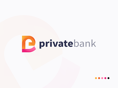 P + B Finance Letter Logo Mark