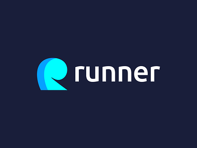 R Runner - Speed Logo Mark