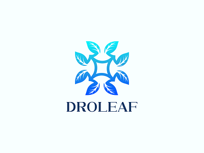 Drone + Leaf Logo Mark