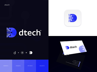 D + Tech Logo Branding - Unused blockchain brand guideline brand identity brandbook branding d d letter design icon identity logo logo design logo designer logo sign mark modern logo tech tech logo technology typography