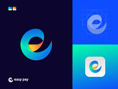 E + Pay Logo Mark - Payment Logo Design - Unused