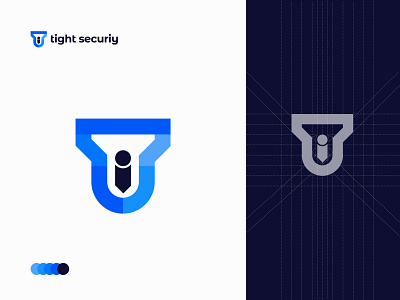 T + Security Logo - Security logo Mark app icon blue logo brand identity branding cyber cyber logo cybersecurity design logo logo design logo designer modern logo privacy logo protection security logo security system shield logo sucurity tech logo vpn logo