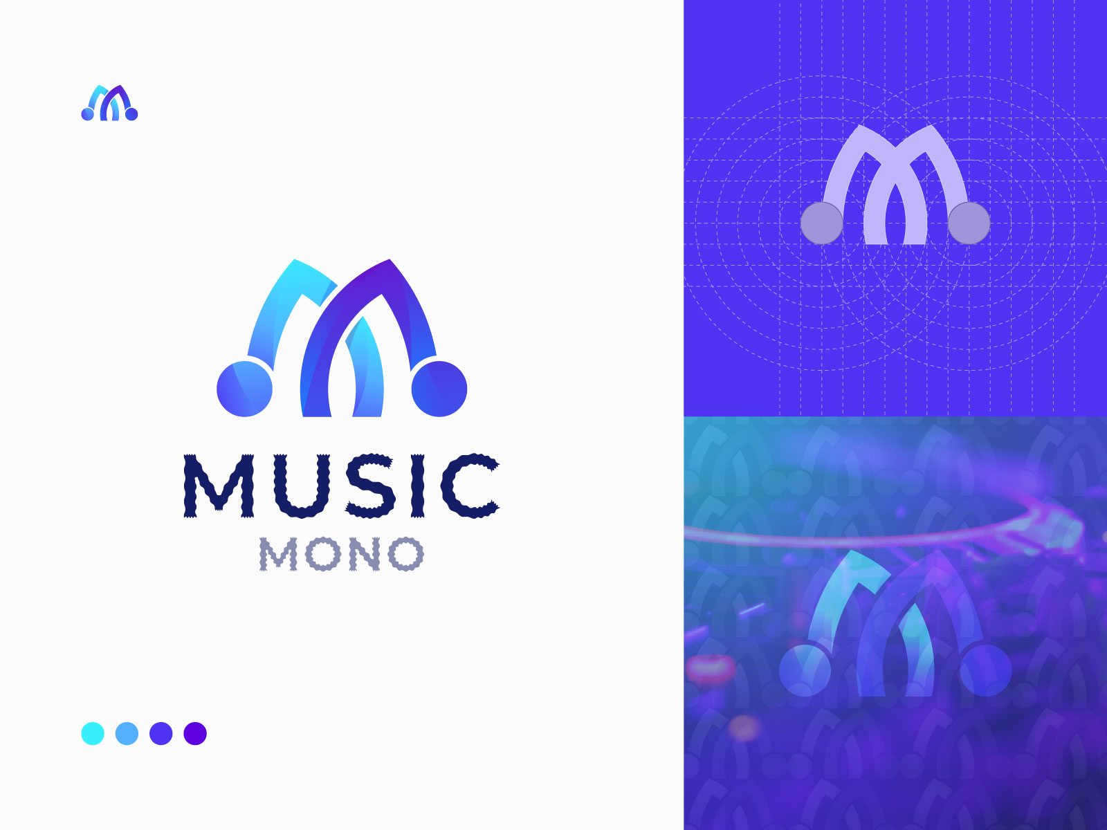 Letter m music note logo icon Royalty Free Vector Image