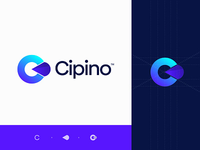 C + Pin Modern Logo Mark - Modern Logo Design