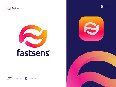 Fastens Logo Mark agency logo brand identity branding design fintech fs logo gradient icon letter mark logo logo design logo designer logo mark logo trends 2022 logos modern logo modern logo design startup symbol vector