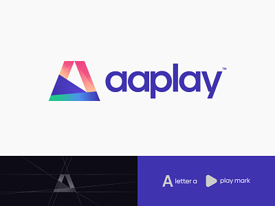 Letter A + Play Logo Mark