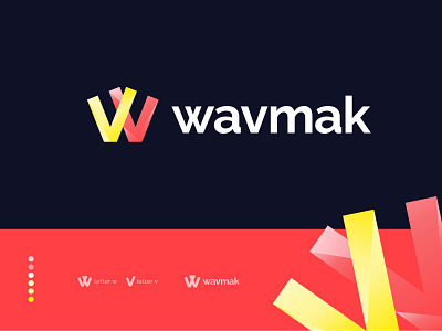 Wavmak Logo Mark - W+M Letter Mark best logo brand identity branding business logo creative logo design gradient icon logo logo design logo designer logo mark logos modern logo modern logo design startup top logo designer v logo w logo wv