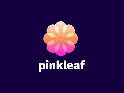 PinkLeaf Logo Mark brand identity branding design florish flower illustration leaf logo logo branding logo design logo designer logomark logos modern logo pinkleaf vector