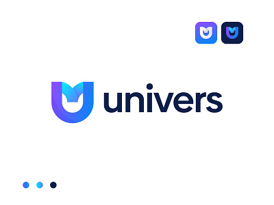 U + V for Univers blockchain branding busienss logo clean logo company logo creative logo design gradient icon design identity logo logo design logo designer modern logo startup symbol u logo univers v logo vector