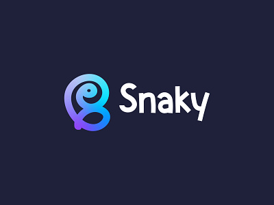 Snake Logo For Snaky blockchain brand identity branding business clean logo conceptual creative logo cyrpto logo gradient icon identity lettermark logo logo designer logotype minimal modern nft startup symbol